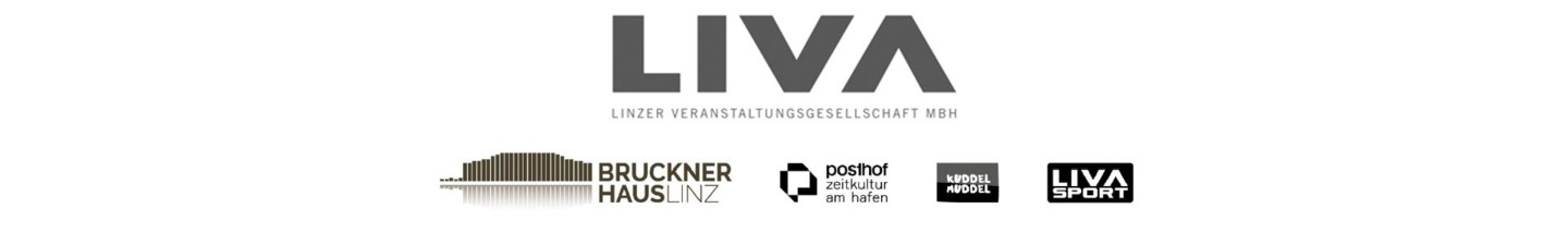 LIVA Logos / Brucknerhaus, Posthof, Kuddel Muddel, Liva Sport