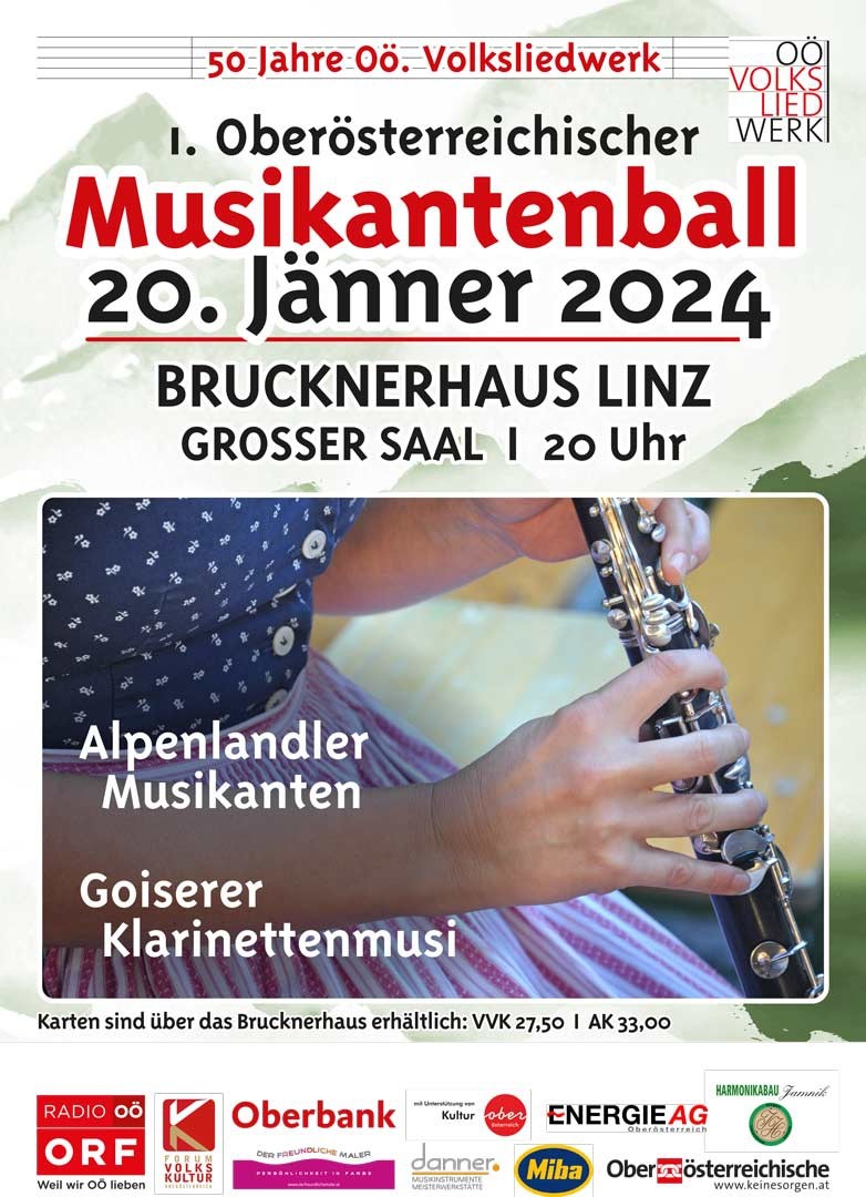 1. Oberösterreichischer Musikantenball | 20. Jänner 2024
