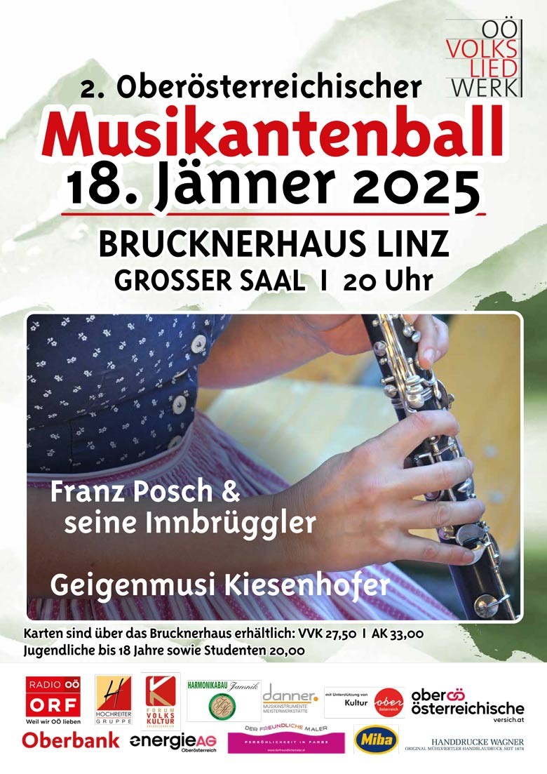 2. Oberösterreichischer Musikantenball | 18. Jänner 2025