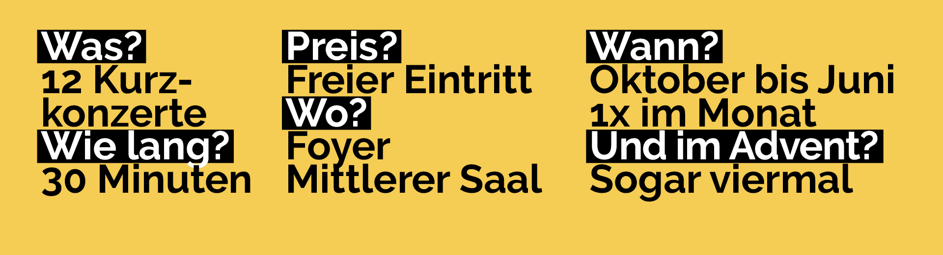 Musikalischer Jahreskalender